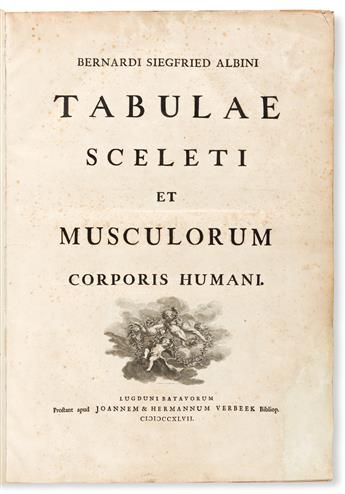 Albinus, [Weiss] Bernhard Siegfried (1697-1770) Tabulae Sceleti et Musculorum Corporis Humani.